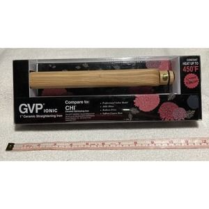 GVP Ionic 1" Ceramic Straightening Iron - LE Faux Wood Grain Finish